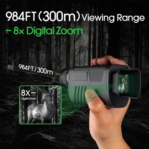 Hunting IR 850nm Night Vision Monocular 8X Digital Zoom Telescope Rechargeable - Picture 8 of 13
