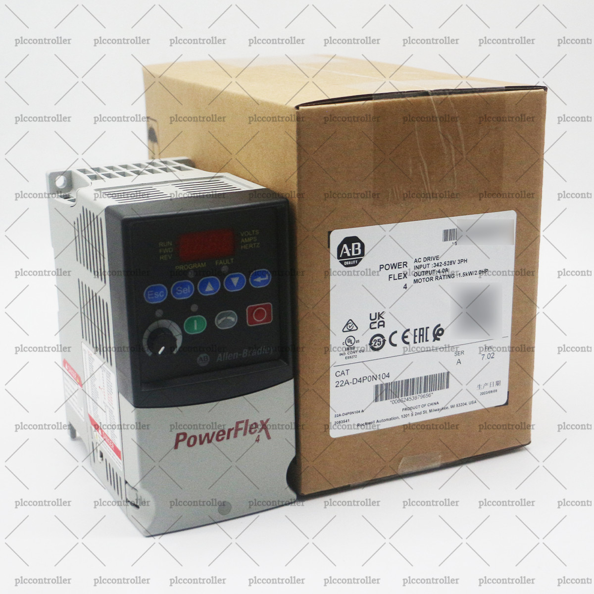 AllenBradley 22A-D4P0N104 PowerFlex4 1.5 kW 2HP AC Drive 480VAC