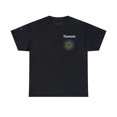 T-shirt ''Fleur de Vie Namaste'' en Coton 100% Éthique  / Bien-être / Reiki / Soin