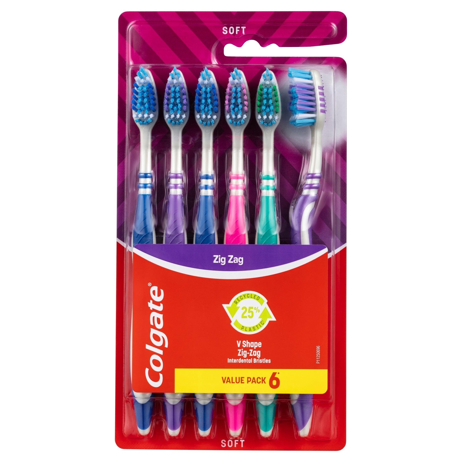Colgate Toothbrush Zig Zag Soft Deep Cleaning Action Comfortable & Gentle 6 Pack
