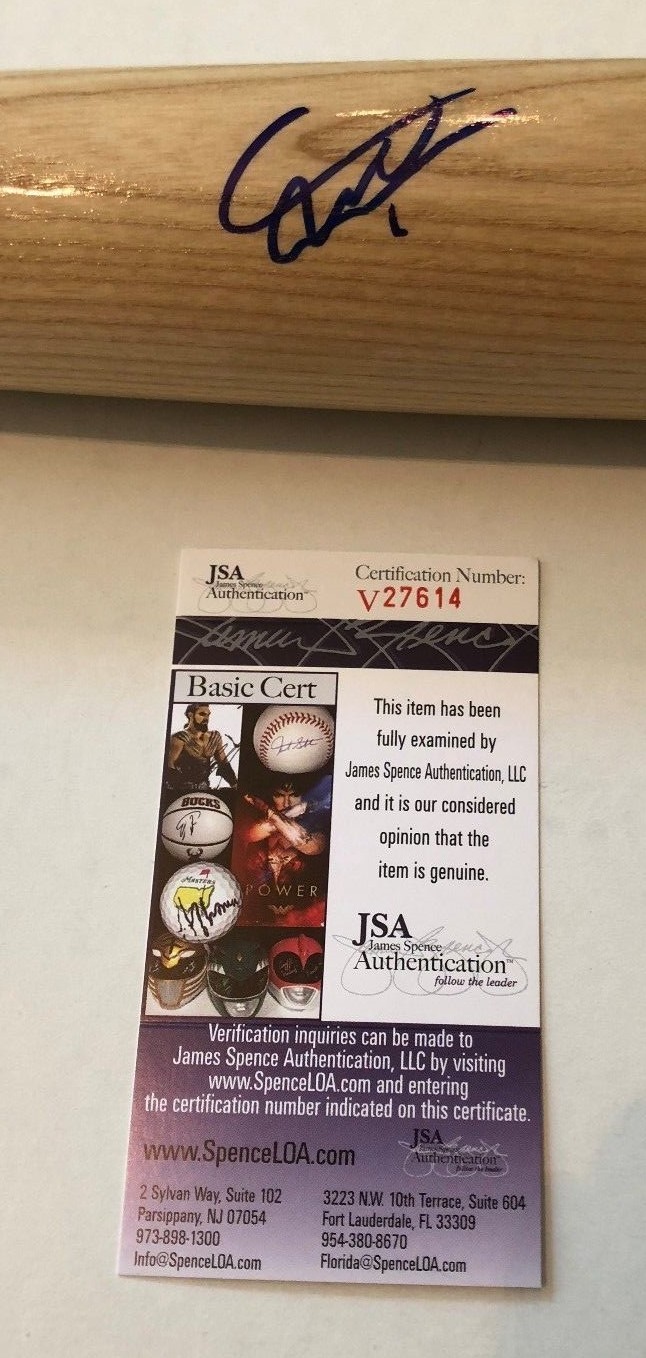 VLADIMIR GUERRERO JR SIGNED RAWLINGS BASEBALL BAT TORONTO BLUE JAYS JSA