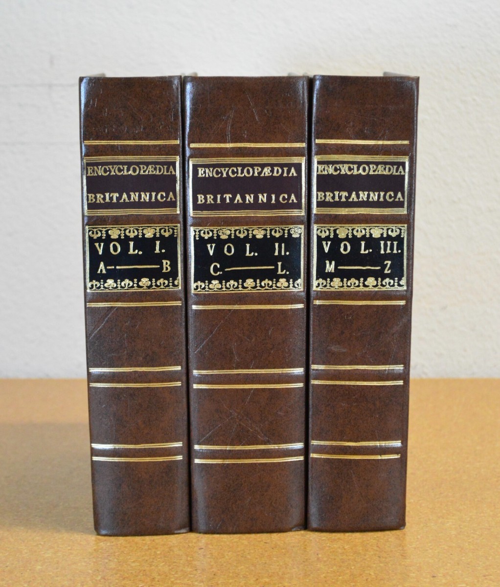 Encyclopedia Britannica 3 Volume 1771 1st Edition Facsimile