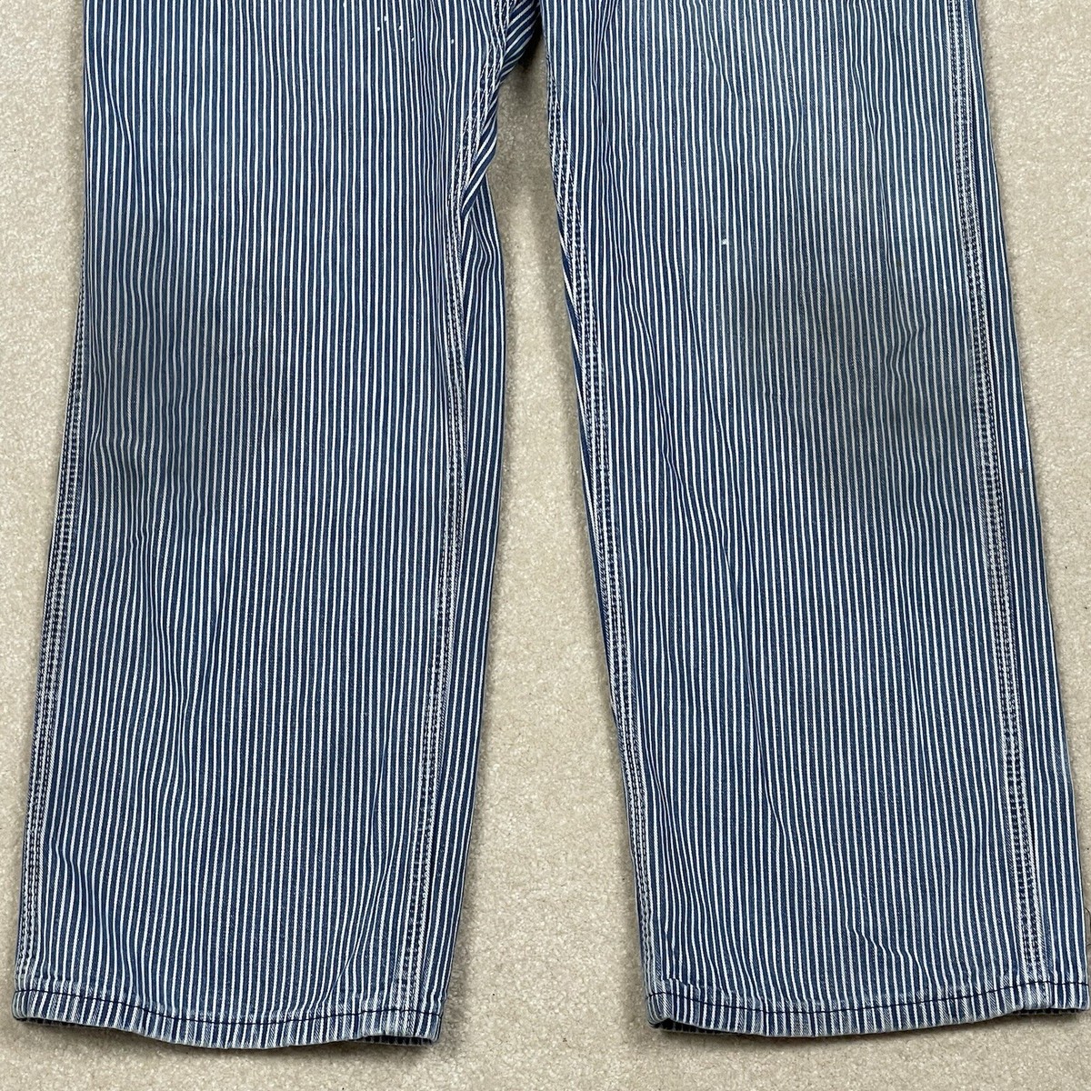 Vintage 1970s Big Smith Striped Overalls Coveralls Pinstripe