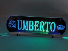 Tabella Targa Nome Camion Led RGB personalizzata Luminosa nera ,plexiglass,usb