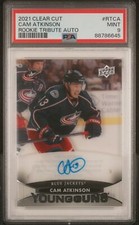 2021-22 Clear Cut Rookie Tribute Auto Young Guns Cam Atkinson #RTCA PSA 9
