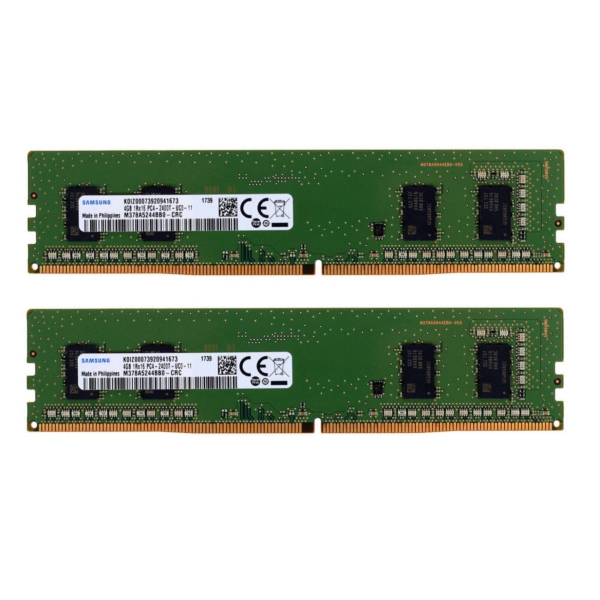 Samsung 8GB (2X 4GB) DDR4 2400MHz CL17 PC4-19200 Non-ECC DIMM
