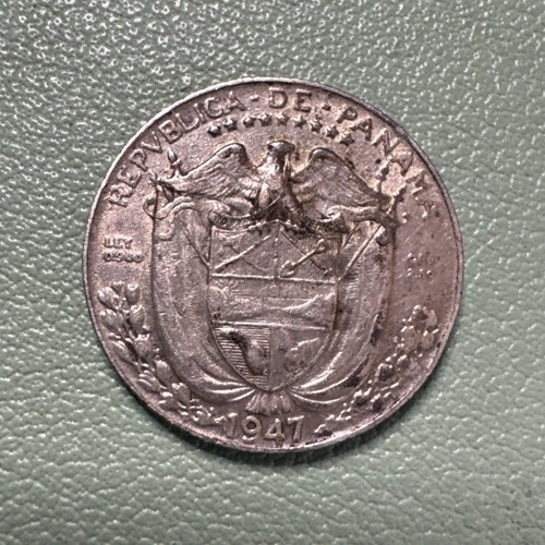 PANAMA Un Decimo de Balboa (1/10) - 1947 .900 Silver Coin - Picture 8 of 8