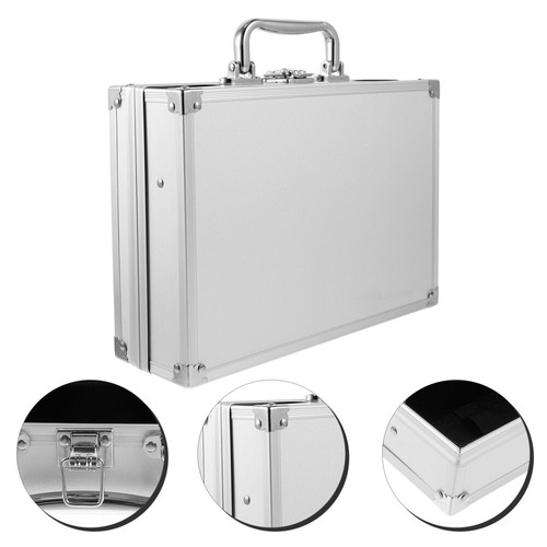 Caja de herramientas Estuche de transporte de aluminio Almacenamiento Dinero Maletín - Imagen 4 de 12