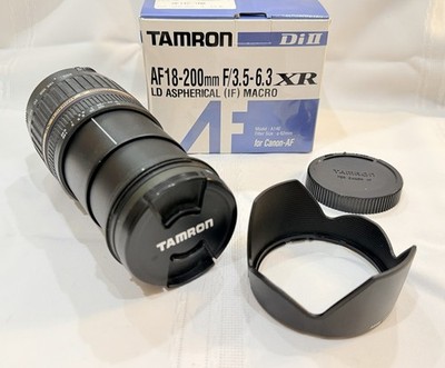 Tamron Di II AF 18-200mm f/3.5-6.3 XR LD Macro Zoom Lens Canon AF 62mm w/hood