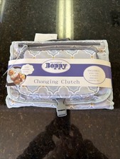 Boppy Changing Clutch NEW Gray Infant Baby Travel Diaper Wipe Case Changing Pad