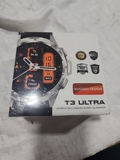 Kospet TANK T3 Ultra Rugged Smart Watch Black Silver 170 Sports BT Calls Water