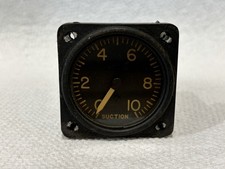 Vintage Aircraft Suction Gauge – Collens Instrument Co., AN5771T5A