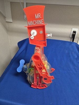 Vintage 70s Ideal Toys Mr. Machine Wind Up Whistling Robot Works 