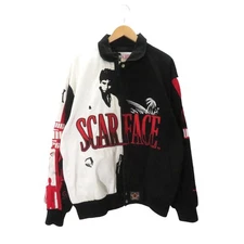 VINTAGE 90s JH DESIGN SCAR FACE RACING JACKET Vintage Jeff Hamilton Scarface Sta