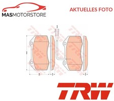 SATZ BREMSBELÄGE BREMSKLÖTZE TRW GDB1812 A FÜR ABARTH 500 595 695 1.4L