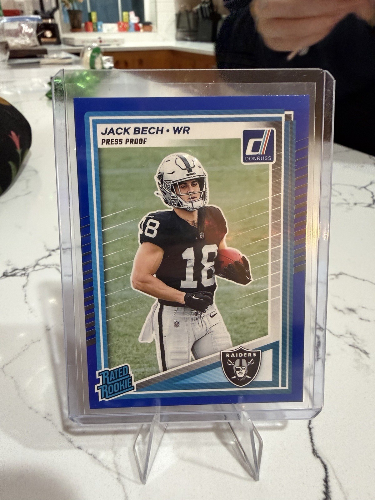 Jack Bech 2025 Panini DONRUSS Rated Rookie Blue Press Proof