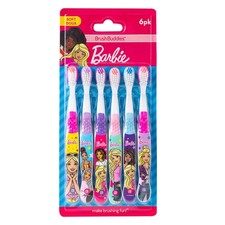 Brush Buddies 6 Pack Barbie Toothbrushes for Kids, Childrens Toothbrushes, So...