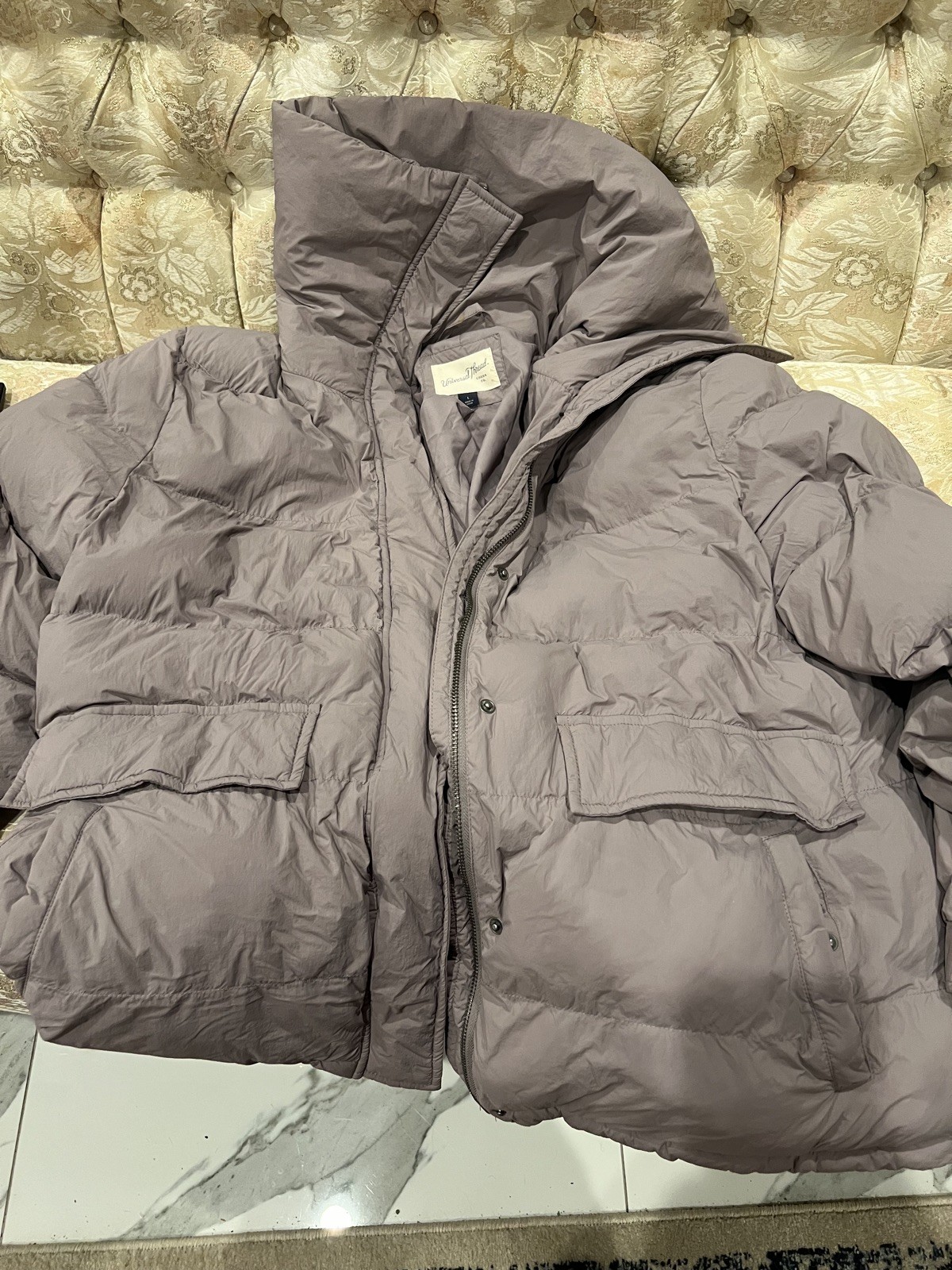 NWT Universal Thread Purple Mid Length Puffer Siz… - image 1