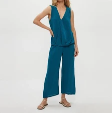Michael Stars Medina Cropped Gauze Pant - Petite Size M