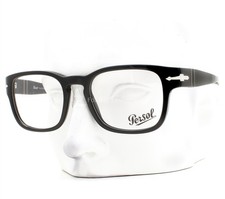 Persol Eyeglasses PO3334V 95 Glasses Polished Black Silver 53mm No Case