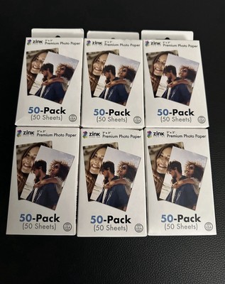 Lot Of 9 50 Packs 300 Total Zink Premium Photo Paper 2x3 Printer Snap 2 x3 