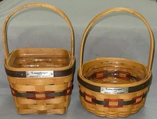 Lot of 2 Longaberger 1993 & 1997 Inaugural Baskets  w Protectors Both New