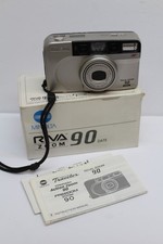Vintage Minolta Riva Zoom 90 Date 35mm Point  Shoot Camera For Parts or Repair