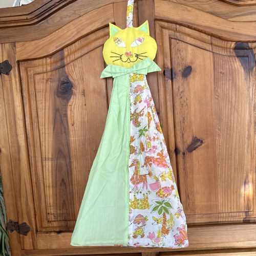 Vintage Handcrafted Hanging Cat/Kitty Diaper Stacker - EUC