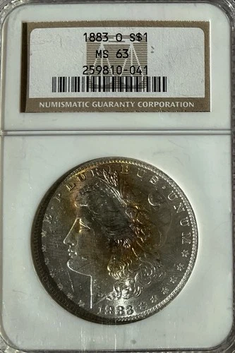 NGC 1883 O Morgan Silver Dollar MS63 Beautifully Toned