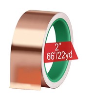 2 Inch X 66 FT - Copper Foil Tape for Slugs and Snails Dual Conductive Adhesive