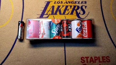 VTG 1997 COCA COLA MINIATURE SODA CAN SET IN PACKAGE FANTA SPRITE DIET ITALY