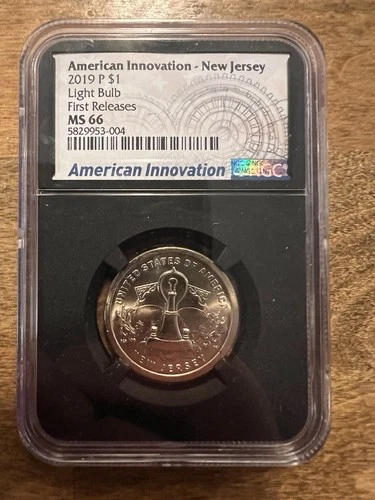 2019 S American Innovation New Jersey $1 Light Bulb First Releases NGC MS66