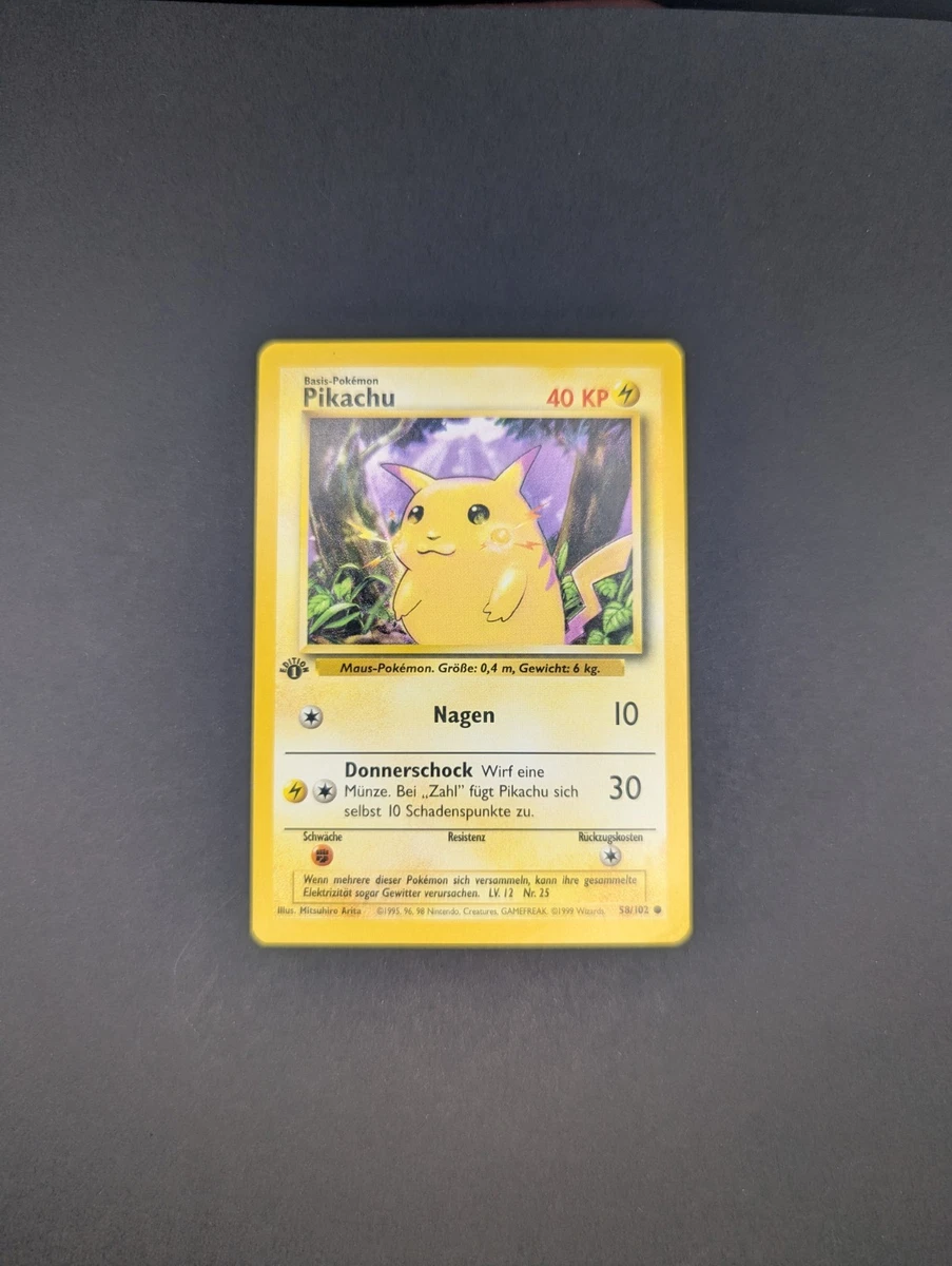 Pikachu Pokémon TCG Common Base Set Individual Collectible Card
