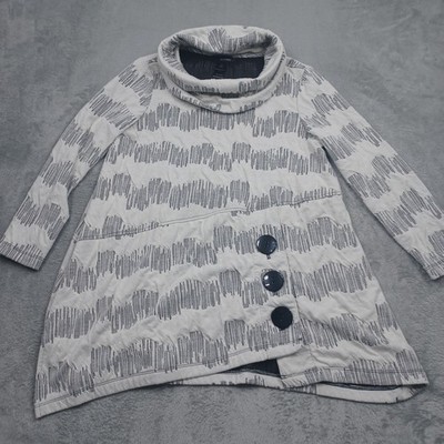 Ali Miles Top Womens Small Striped Cowl Neck Preppy Lagenlook
