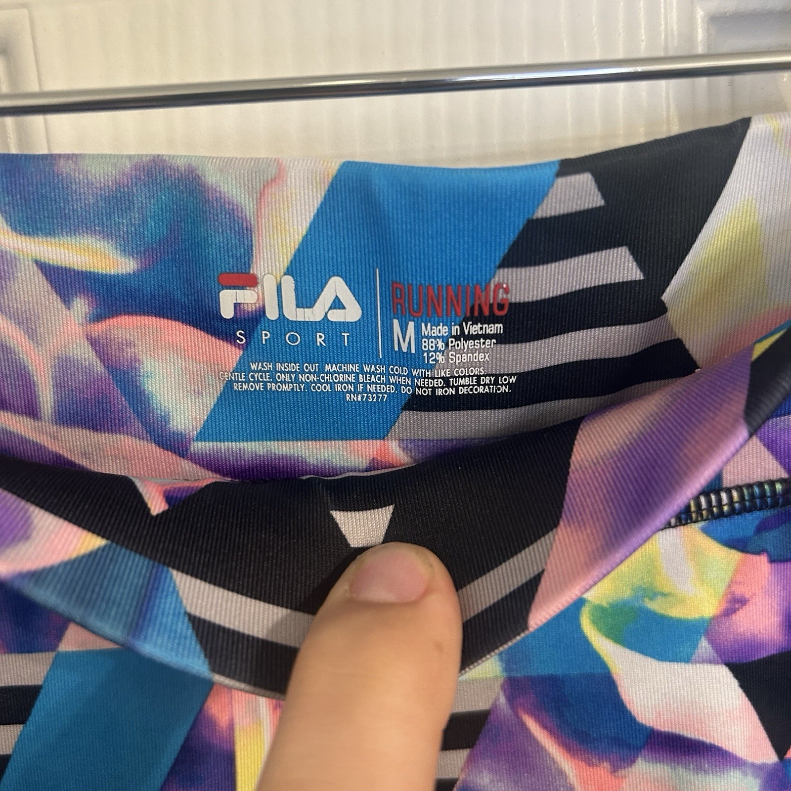 Leggings da corsa Fila multicolore lunghezza ginocchio taglia media