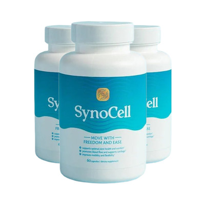 3-Pack Synocell Capsules   Back Neck and Joint Support Complex - 180 Caps