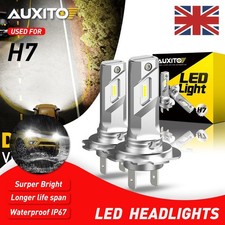 AUXITO 2PCS H7 LED Headlight Bulbs 6000K Super White High Low Beam Canbus Bulb