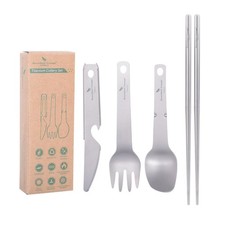 Boundless Voyage Titanium Tableware Dinnerware Set Camping Flatware