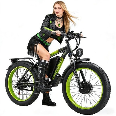26'' Fat Tire E-Bike 2000W E-Mountainbike Doppelmotor Elektrofahrrad 48V/23Ah
