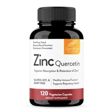 ZINC CAPSULE Quercetin Vegetarian Gluten Free Unflavored Supplement 120ct SANDHU