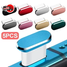 1/5Pcs Type C Charging Port Dust Plug Metal Stopper Protector Anti-Dust Cover