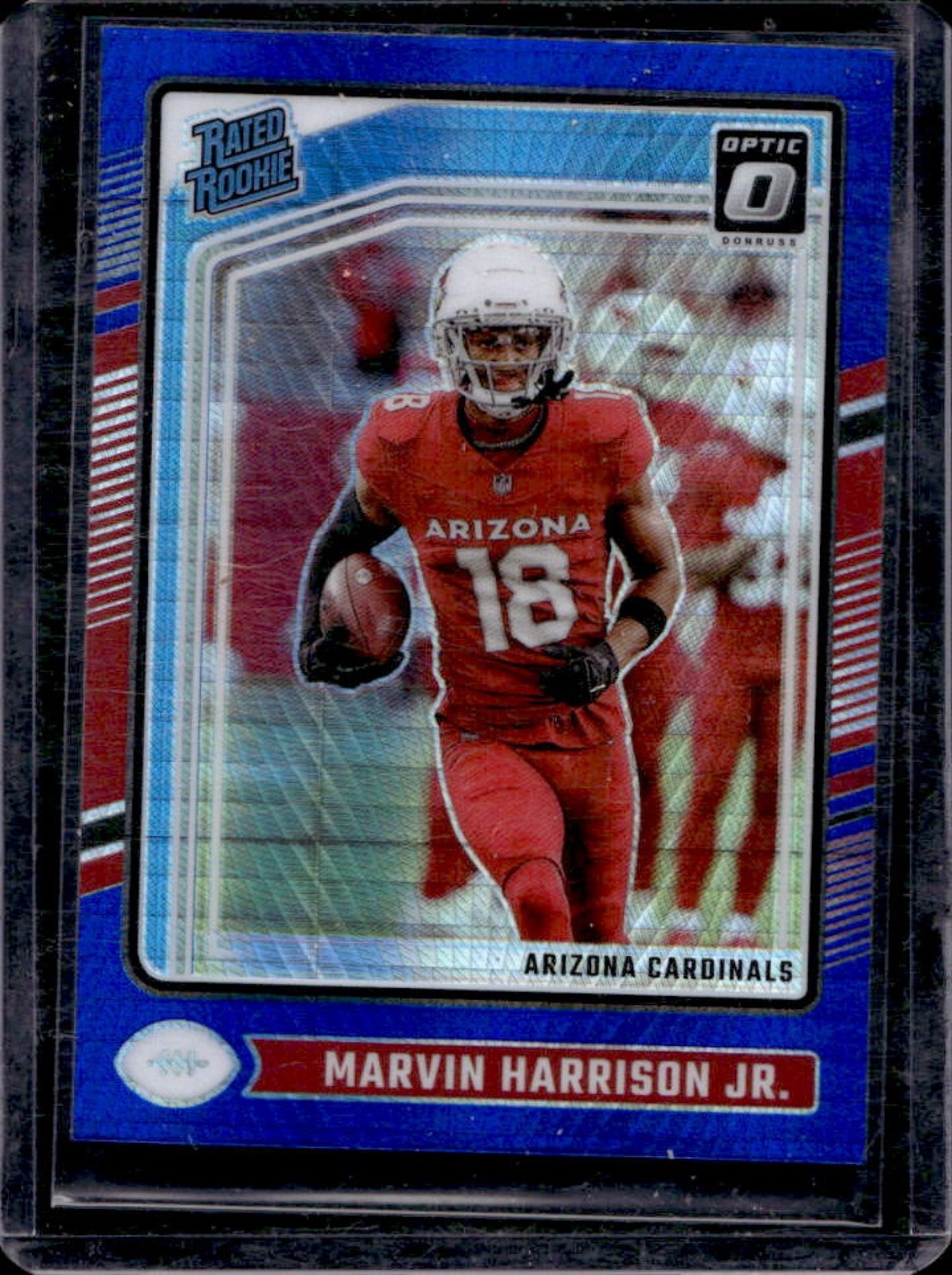 2024 Donruss Optic Marvin Harrison Jr. Blue Hyper Rated Rookie #276 Cardinals