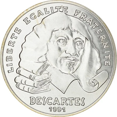 Monnaie, France, Descartes, 100 Francs, 1991, ESSAI, FDC, Argent, Gadoury:906 - Photo 1/2