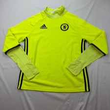 Adidas Chelsea FC Training Top Kids Large Yellow Climacool Soccer Jersey