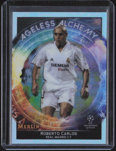 Roberto Carlos #AA-4 2021 Topps Merlin Chrome UEFA Ageless Alchemy card