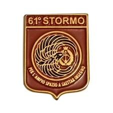 Spilla in metallo smaltato 61° Stormo Aeronautica Militare Prodotto Ufficiale
