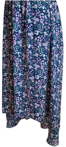 Nanette Lepore 6 kleine marineblau rosa Frühling Blumen Kittel Ostern Tee ausgestellt Midikleid - Bild 6 von 9