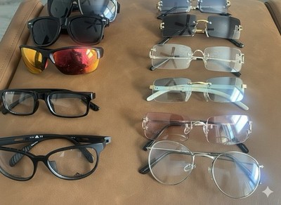 LOT  11 Rimless  Style Frames Eyeglasses , Variety  + SOME name Adidas, Hurley