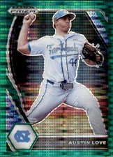 2021 Panini Prizm Draft Picks #PDP90 Austin Love Green Pulsar Prizm