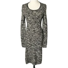 Isabel Marant Etoile Elsa Sweater Dress Monochrome Wool Blend Size 40 FR 8 US